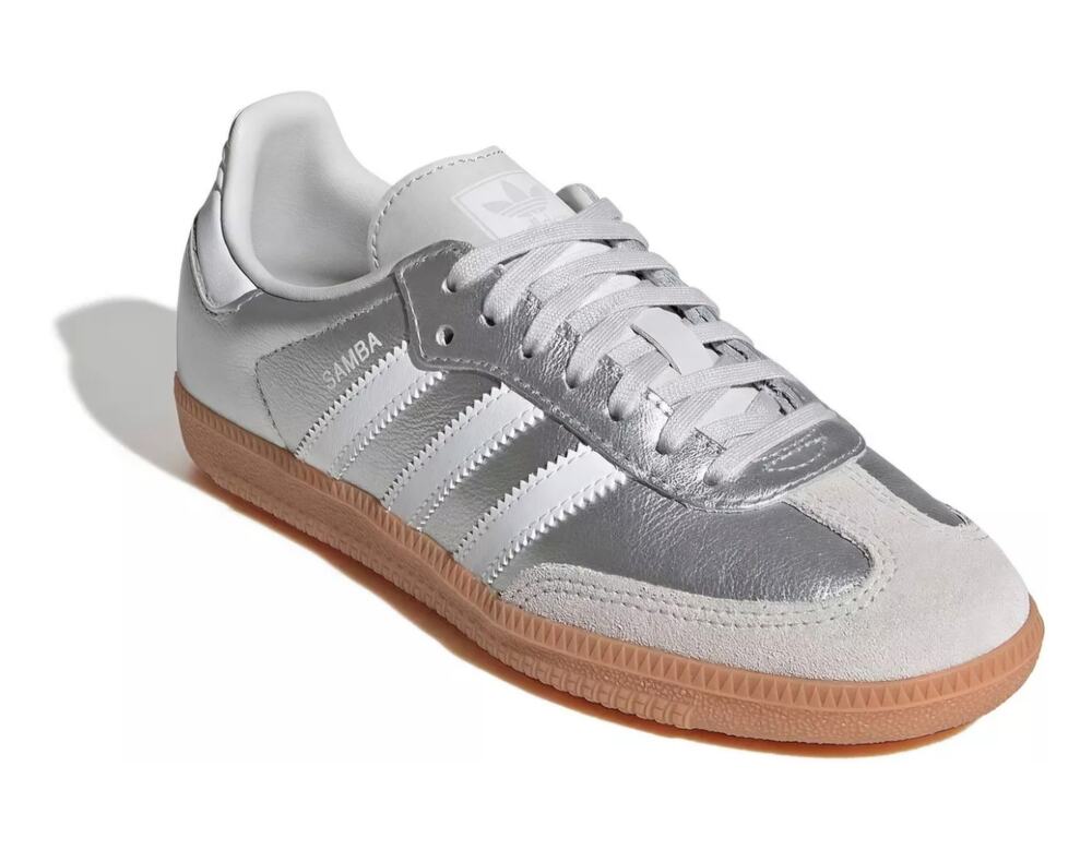Adidas Samba OG Silver Metallic Shoe Sz 5.5